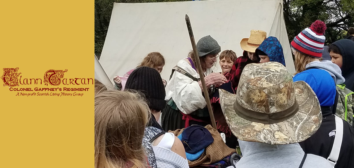 clothing demonstration to school group