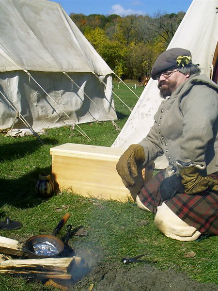 melting lead for musket balls