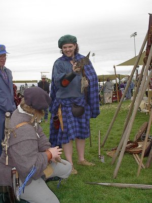 demonstrating halberd